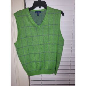 Paul Frederick Vest Silk Cotton Blend Green S Electric Grandpa old money Golf